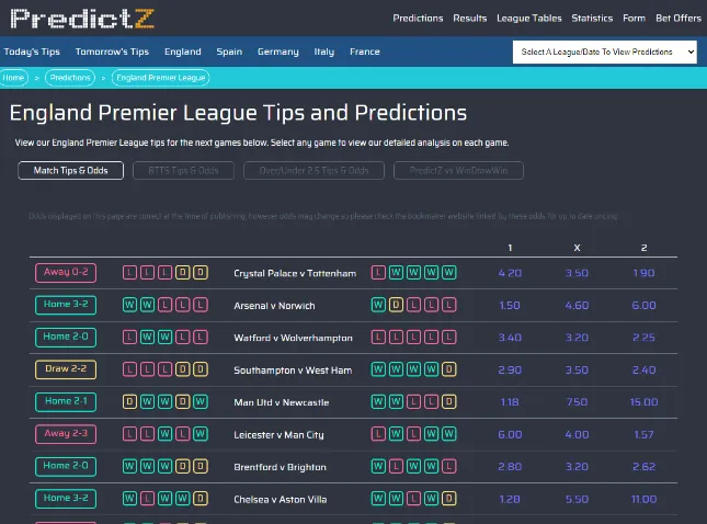 prediction sites today games