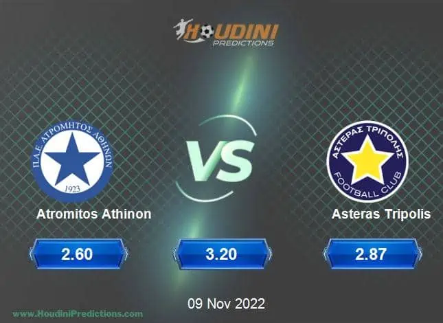 Asteras tripolis 2025 vs atromitos h2h